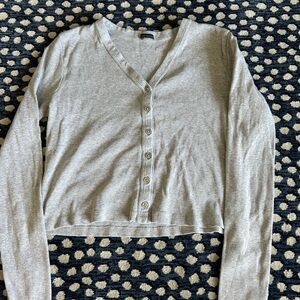 Brandy Melville Gray Button-Down Shirt
